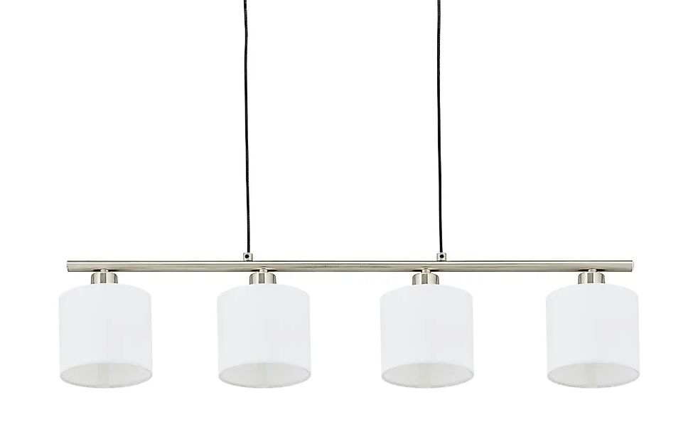 Pendelleuchte  4-flammig  Weiß   ¦ silber ¦ Maße (cm): B: 76 Lampen & Leuch günstig online kaufen