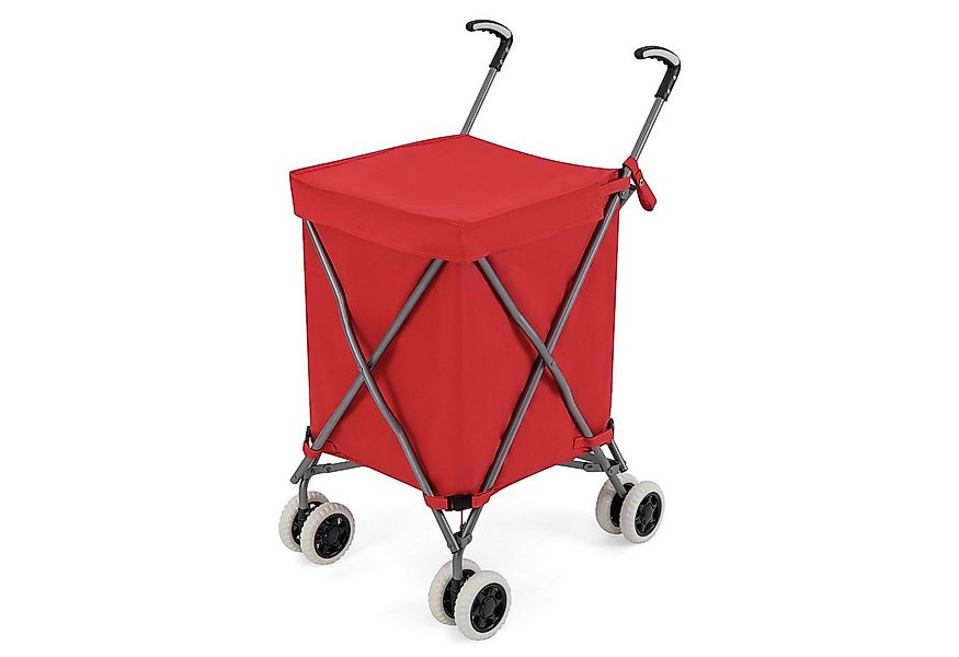 COSTWAY Einkaufstrolley, 90 l, bis 55 kg, mit Rädern & Griff, klappbar günstig online kaufen