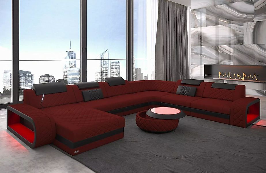 Sofa Dreams Wohnlandschaft Stoff Polstercouch Sofa Berlin XXL U Form Stoffs günstig online kaufen