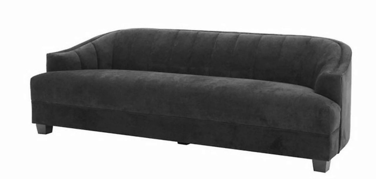 Casa Padrino Sofa Luxus Wohnzimmer Sofa in schwarz 230 x 90 x H. 75 cm - Lu günstig online kaufen