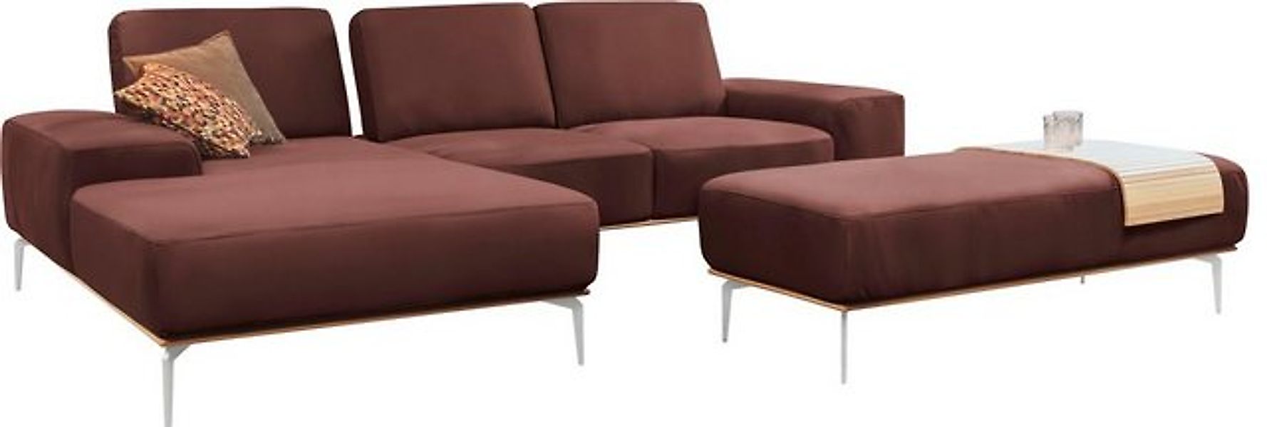 W.SCHILLIG Ecksofa run, Designsofa mit tollem Sitzkomfort, L-Form, mit eleg günstig online kaufen