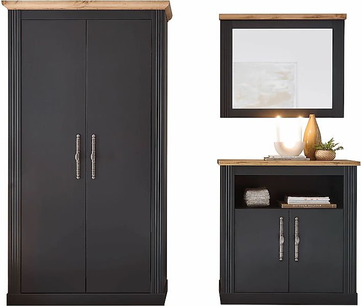 Home affaire Garderoben-Set "WESTMINSTER TOPSELLER", (3 St., Kommode, Spieg günstig online kaufen
