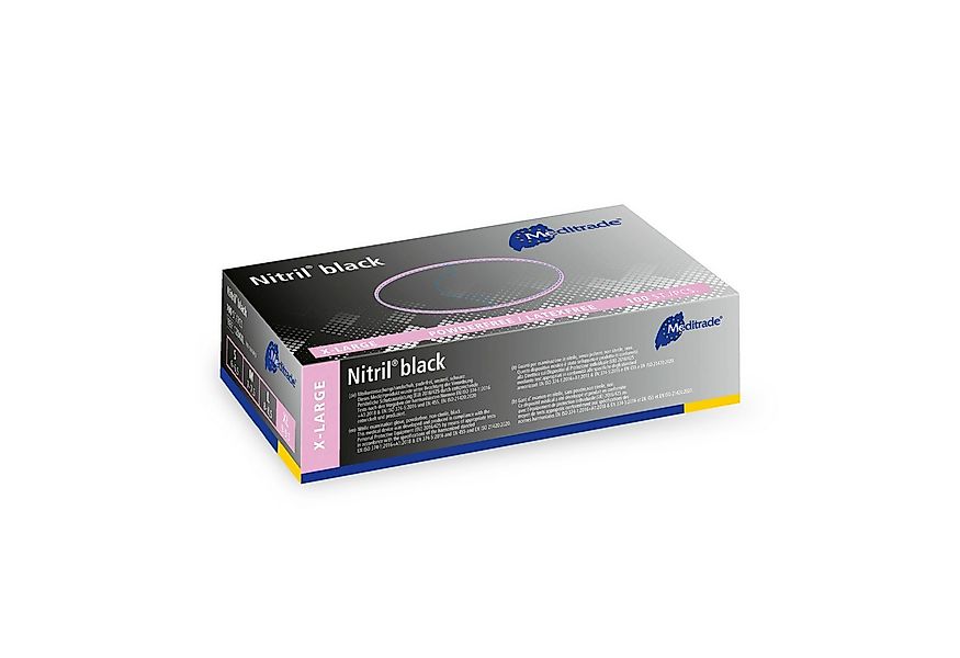 MediTrade Nitril-Handschuhe Meditrade - Einmalhandschuhe Nitril black - Grö günstig online kaufen