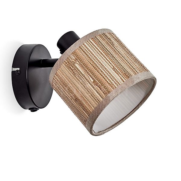 hofstein Wandleuchte verstellbare Wandlampe aus Metall/Seegras günstig online kaufen