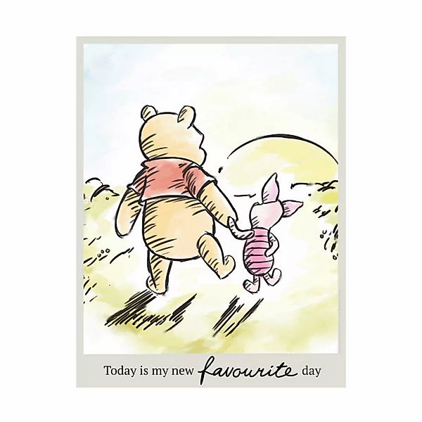 Komar Poster Winnie Pooh Today Disney B/L: ca. 40x50 cm günstig online kaufen