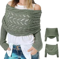 autolock Strickponcho Multifunktionaler Schal mit Ärmeln,Gestrickter günstig online kaufen