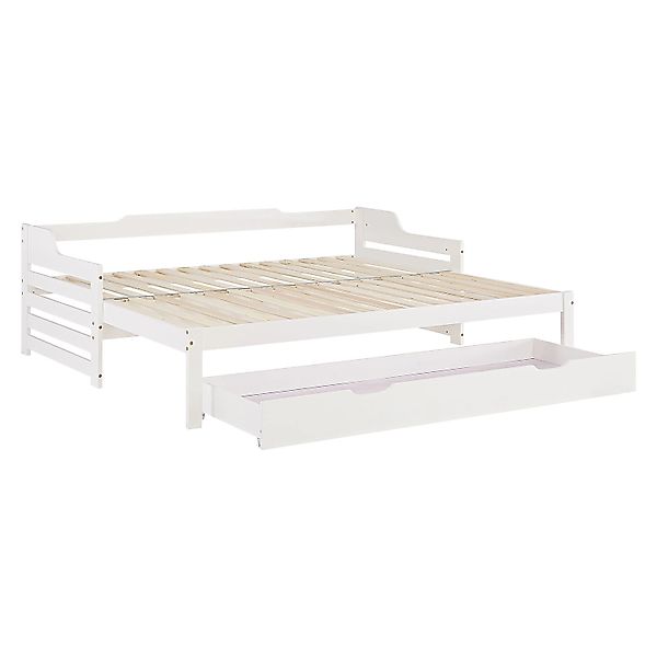 Homestyle4u Tagesbett Ausziehbett 90x200 cm mit Bettkasten mit Matratze 307 günstig online kaufen