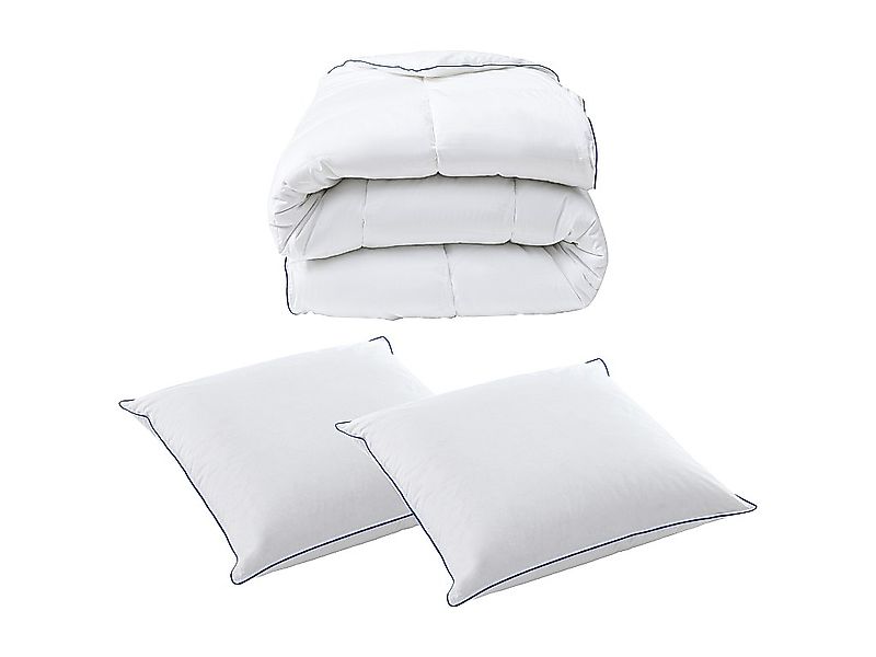 Wärmeregulierendes Anti-Milben-Bettdecken-Set - 220 x 240 cm + 2 Kopfkissen günstig online kaufen