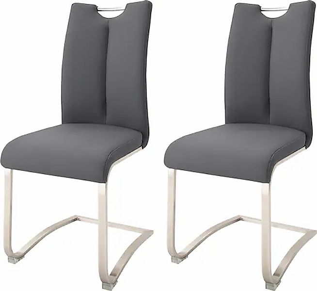 MCA furniture Freischwinger »Artos« (Set) 2 Stk.Stuhl mit Echtlederbezug, b günstig online kaufen
