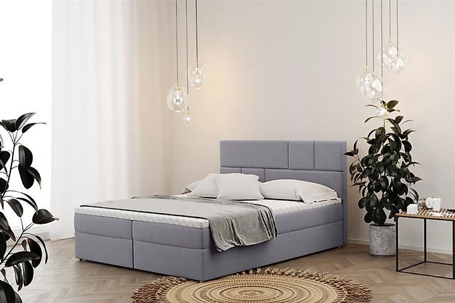 Fun Möbel Boxspringbett Boxspringbett Schlafzimmerbett CALVIN in Stoff oder günstig online kaufen