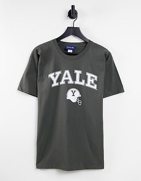 Yale – Oversize-T-Shirt in Grau günstig online kaufen