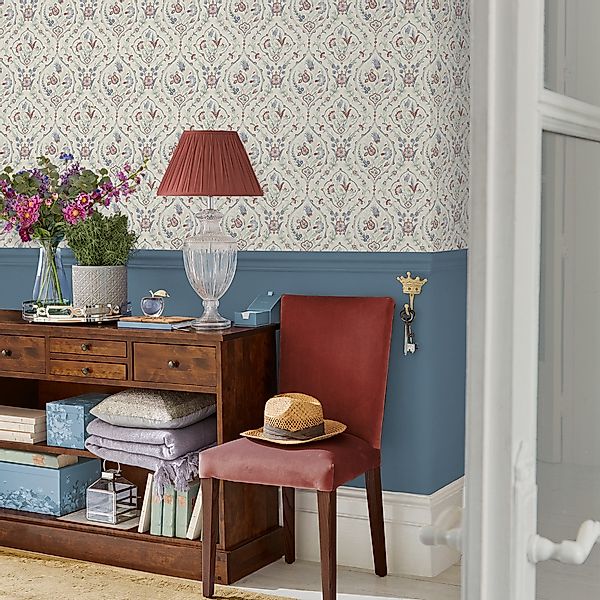 LAURA ASHLEY Vliestapete Foscot Damask, glatt, günstig online kaufen