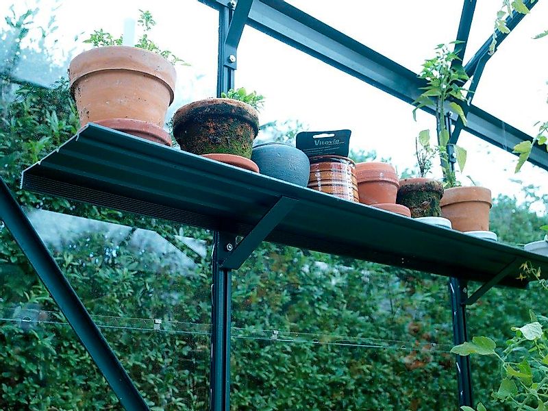 Vitavia Wandregal Alu grün, BxT: 122x15 cm günstig online kaufen