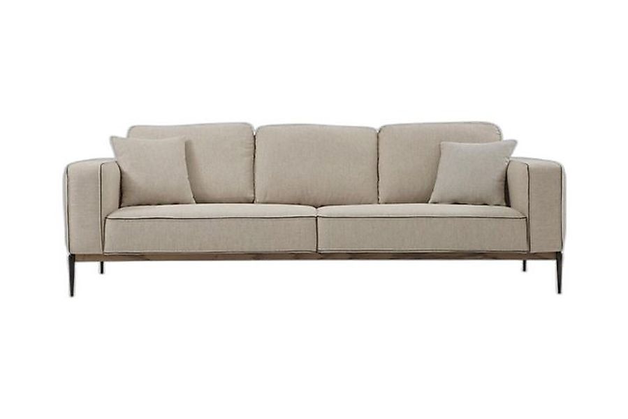 Xlmoebel 4-Sitzer Sofa für vier Personen, modernes Design, Stoff, beige Woh günstig online kaufen