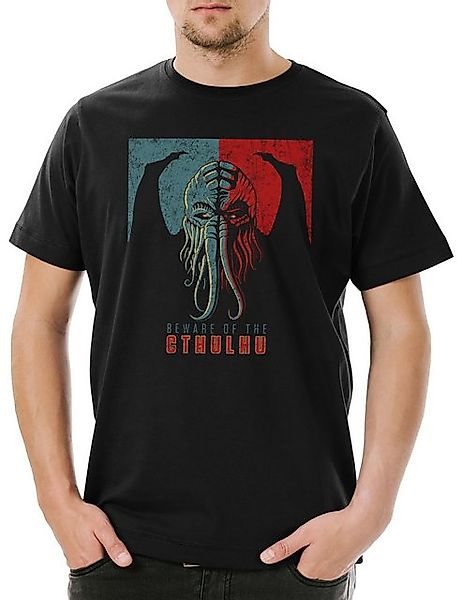 Urban Backwoods Print-Shirt Beware Of Cthulhu Herren T-Shirt Horror Arkham günstig online kaufen