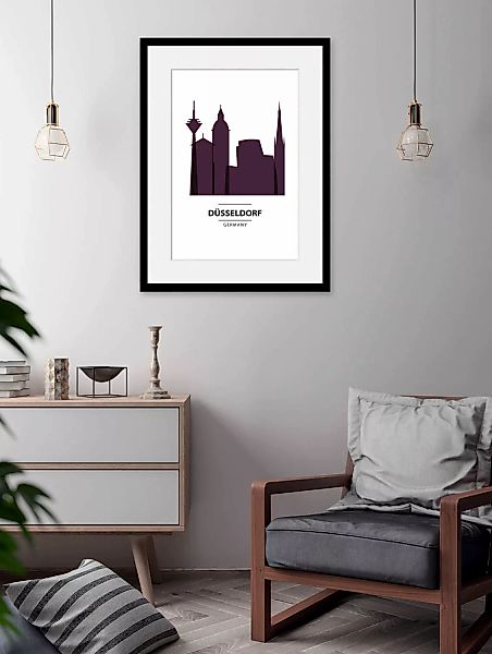 queence Bild »Düsseldorf Color Splash«, Städte-Stadt-Deutschland-Gebäude-Dü günstig online kaufen
