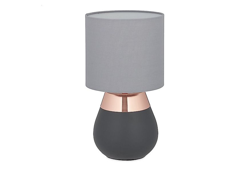 relaxdays Nachttischlampe Touch oval, Kupfer günstig online kaufen