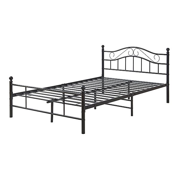 en.casa Metallbett, »Florenz« 120x200 Schwarz Bettgestell günstig online kaufen