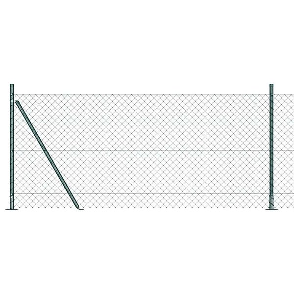 vidaXL Zaunpfosten Grün 25 x 1 m 40 x 40 mm Maschen Stahl und PVC 3351245 günstig online kaufen