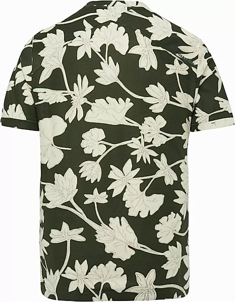 Cast Iron T Shirt Blumen Dunkelgrün - Größe L günstig online kaufen