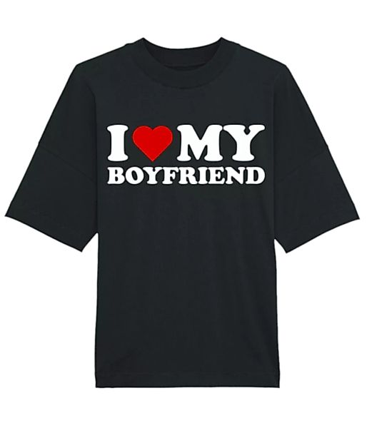 I Love My Boyfriend · Unisex Bio Oversize T-Shirt Stanley Stella günstig online kaufen