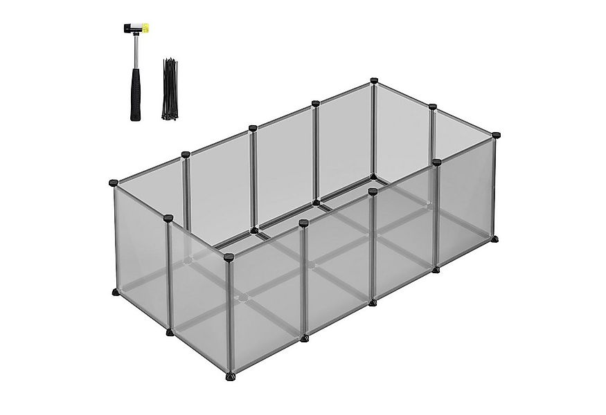 SONGMICS Kleintierkäfig, L-XXL, Freigehege, mit Bodenplatten, 20 Platten, D günstig online kaufen