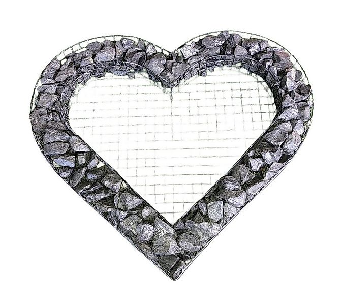 Gartenwelt Riegelsberger Gartenfigur Herz Gitter Grabschmuck Gartendekorati günstig online kaufen
