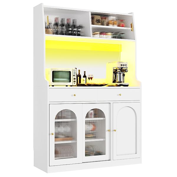 MODFU Hochschrank Küchenschrank,Vitrinenschrank,Buffetschrank (Hochwertiger günstig online kaufen