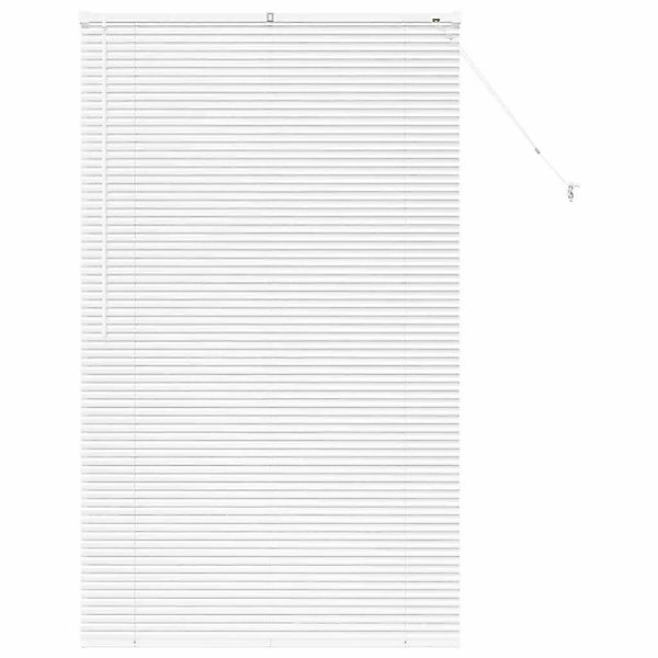 vidaXL Balkenjalousien mit Vorhängen Weiß 175 x 105 cm Aluminium 42005998 günstig online kaufen