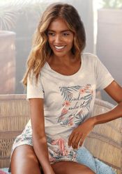 LASCANA Shorty 2 Stk. tlg., mit Statement Print günstig online kaufen