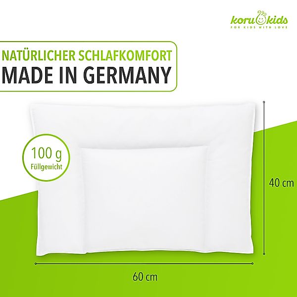 Koru Kids Federkopfkissen Kopfkissen Kinder 40x60, günstig online kaufen
