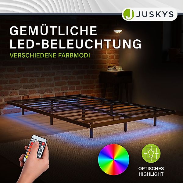 Juskys Metallbett Palamos, 140x200 cm mit günstig online kaufen