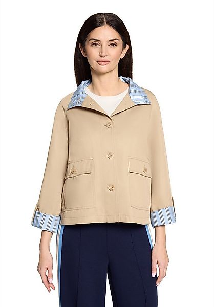 Cartoon Canvasjacke Damen mit aufgesetzten Taschen günstig online kaufen