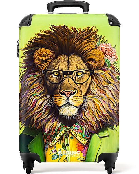 NoBoringSuitcases.com© Hartschalen-Trolley Löwe - Mensch - günstig online kaufen