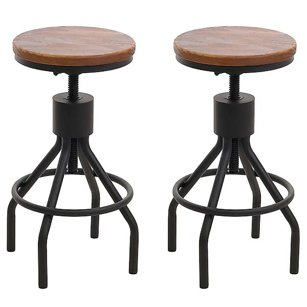 PROREGAL 2er-Set Barhocker Sitzhöhe 59-80cm Höhenverstellbar Drehbar Fußabl günstig online kaufen