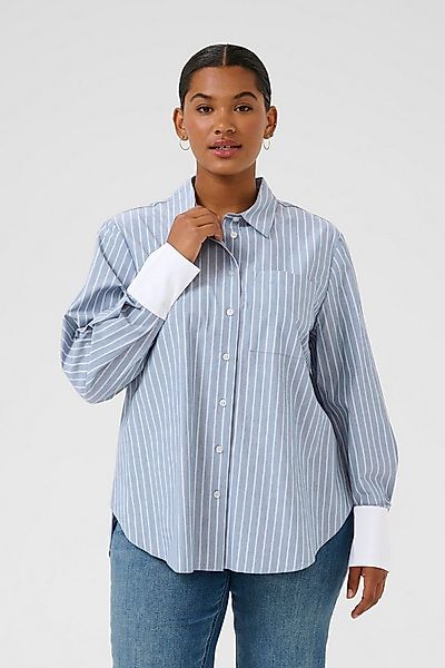 KAFFE Curve Langarmhemd Langarm - Hemd KCmelina Große Größen günstig online kaufen