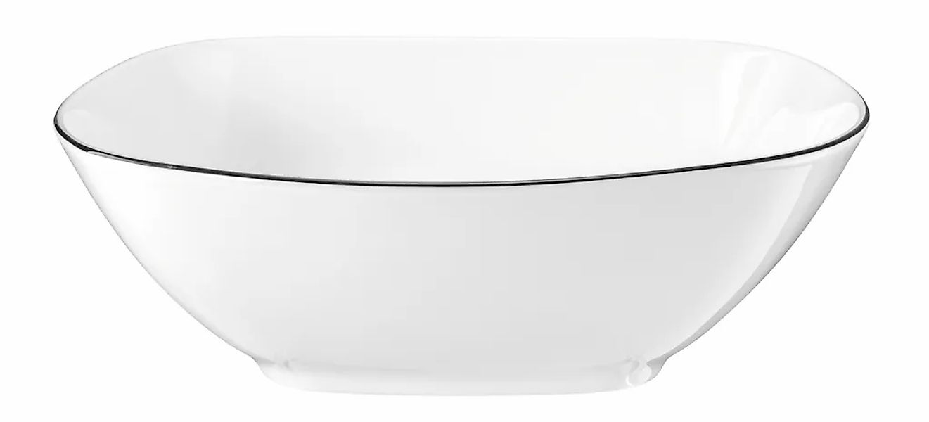 Seltmann Weiden Schüssel "Lido Black Line" 1 Stk. aus Porzellan Schale ecki günstig online kaufen