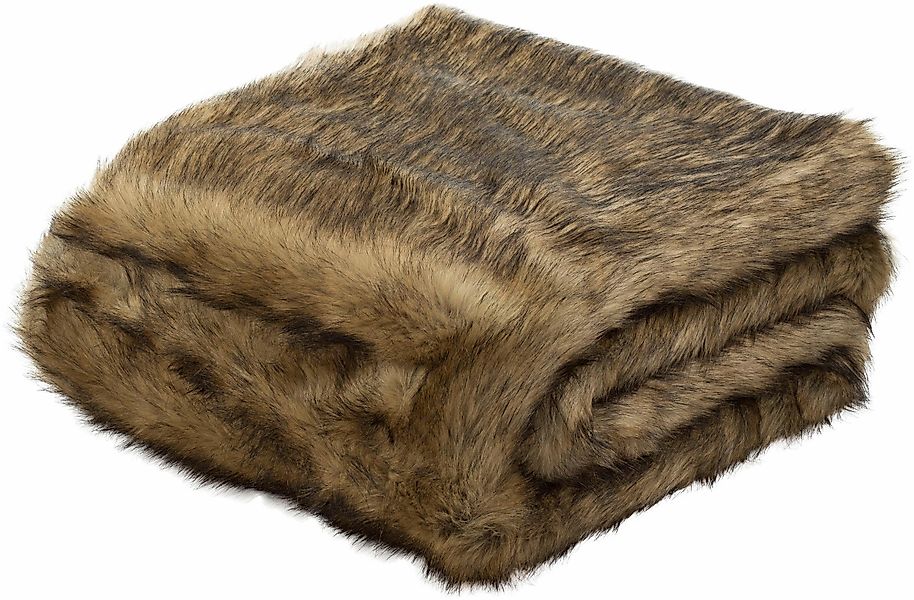 Wohndecke Zobel, Gözze, mit Kunstfell, Kuscheldecke günstig online kaufen