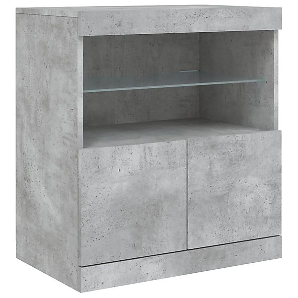 vidaXL Sideboard mit LED-Leuchten Betongrau 60x37x67 cm 836654 günstig online kaufen