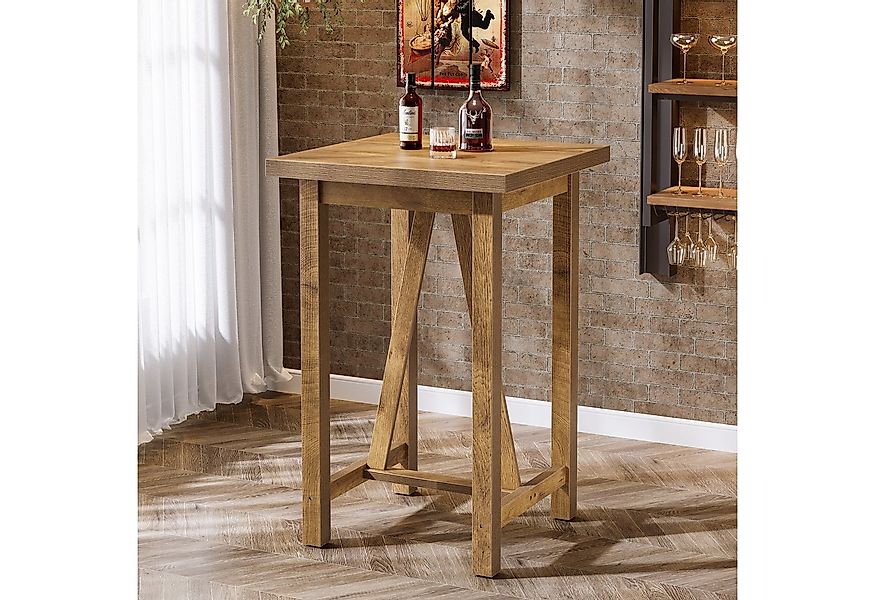 Tribesigns Bartisch 100 cm Stehtisch für Bistros, quadratischer Stehtisch i günstig online kaufen