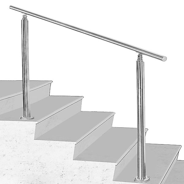 Clanmacy Treppengeländer Geländer Edelstahl Handlauf 80cm günstig online kaufen