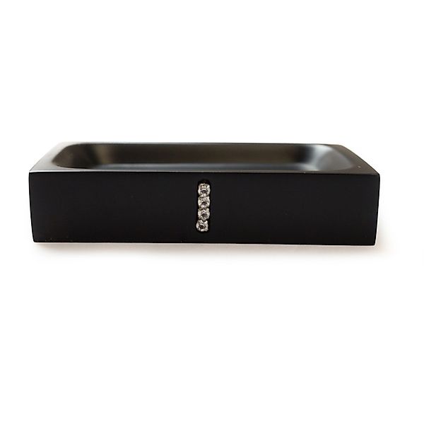 Bagnoxx Seifenschale mit Dekosteinen 11,2 x 7,5 x 2,3cm Schwarz günstig online kaufen