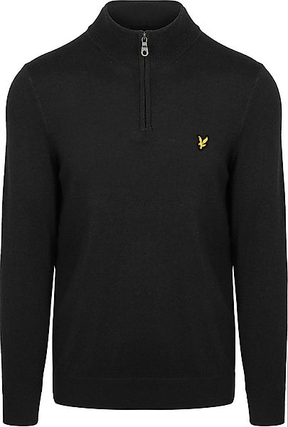 Lyle & Scott Half Zip Pull Merino Wolle Schwarz - Größe XXL günstig online kaufen