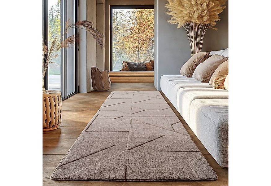 SIMPEX24 Designteppich Unicolor - Einfarbig, Rechteckig, Höhe: 12 mm, Kurzf günstig online kaufen