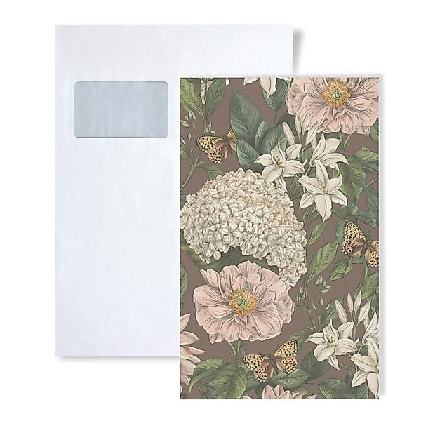 PROFHOME 1 MUSTERSTÜCK S-394263-GU DIN A4 MUSTER der Floralen Tapete günstig online kaufen