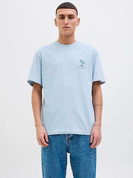 Jack & Jones Rundhalsshirt "JJSUMMER VIBES TEE SS CREW NECK LN" günstig online kaufen