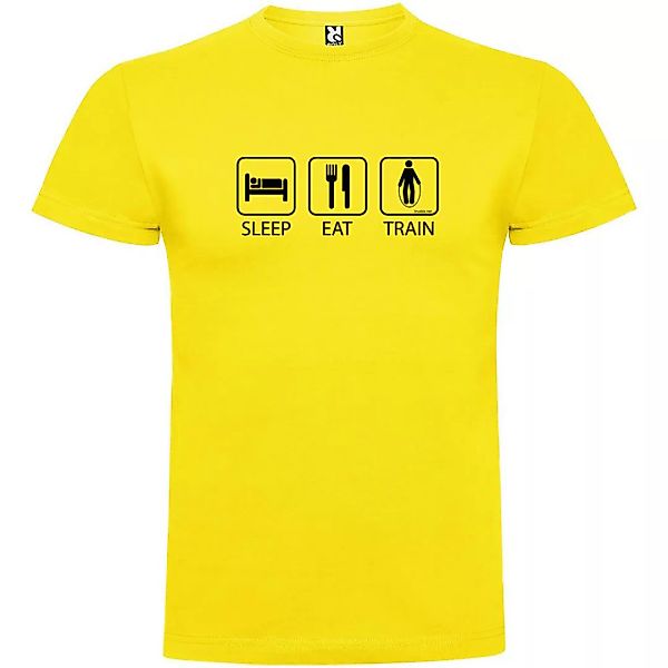 Kruskis Sleep Eat And Train Kurzärmeliges T-shirt L Yellow günstig online kaufen