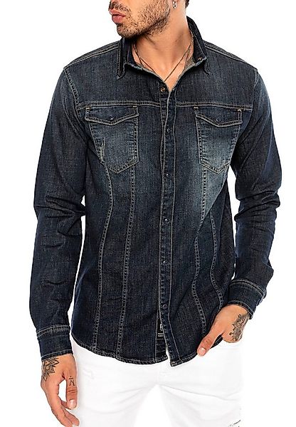 RedBridge Jeanshemd zeitloses Freizeithemd Premium Denim Vintage günstig online kaufen