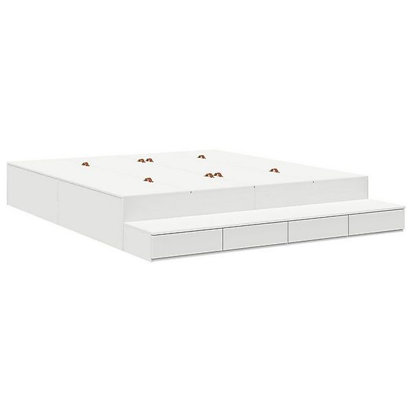 vidaXL Bett Bettgestell Weiß Holzwerkstoff 180 x 200 x 31,5 cm (1-tlg) günstig online kaufen