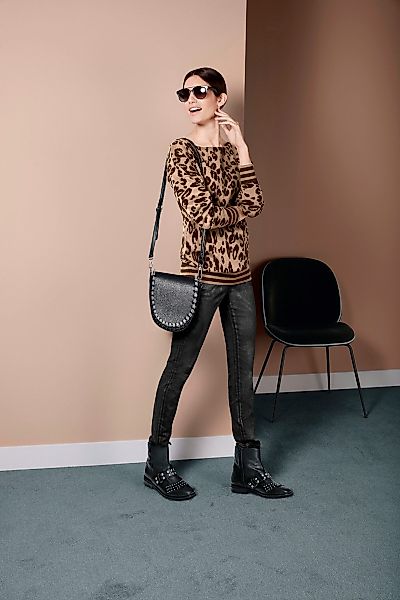 heine Strickpullover Druck-Pullover günstig online kaufen